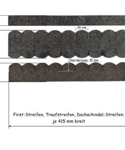 23.409 Dachschindeln Biberschwanz (46 mm + 415 mm lang) grau - 3